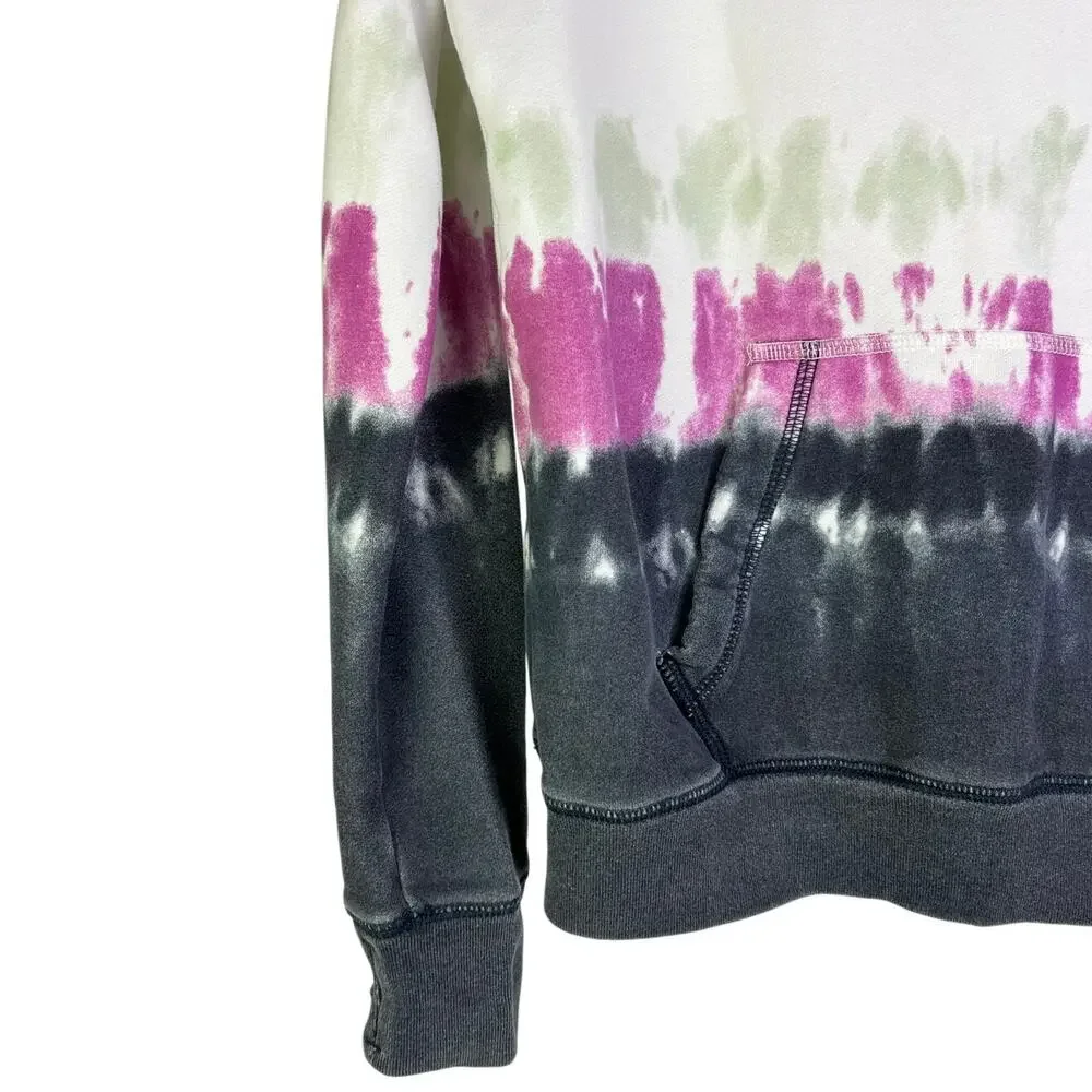 Abercrombie Kids Tie Dye Sweatshirt 15/16 White‎ Gray Fuschia Hoodie Pullover